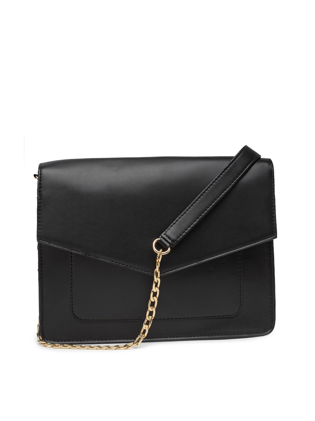 

AQUATAN PU Structured Sling Bag with Envelope Shaped, Black