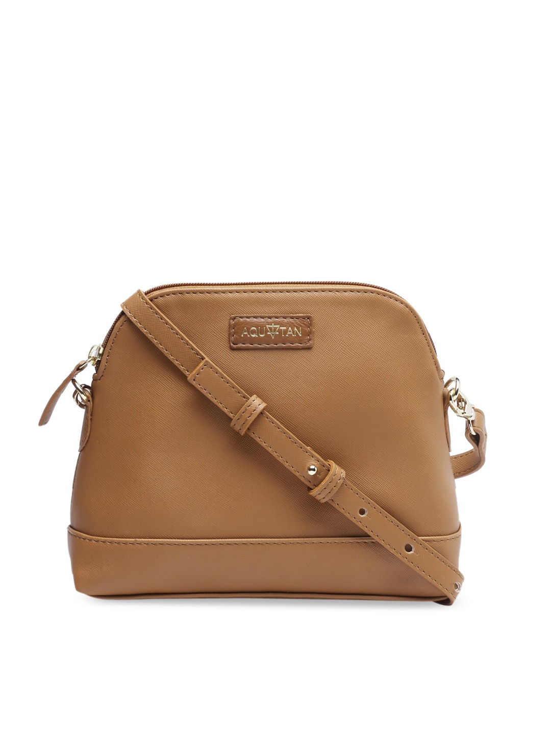 

AQUATAN Dome Shaped Structured Sling Bag, Tan