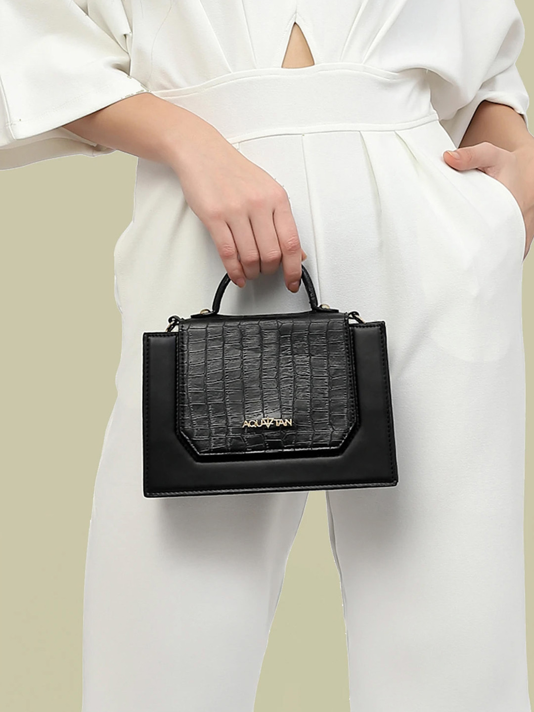 AQUATAN Textured Structured Sling Bag