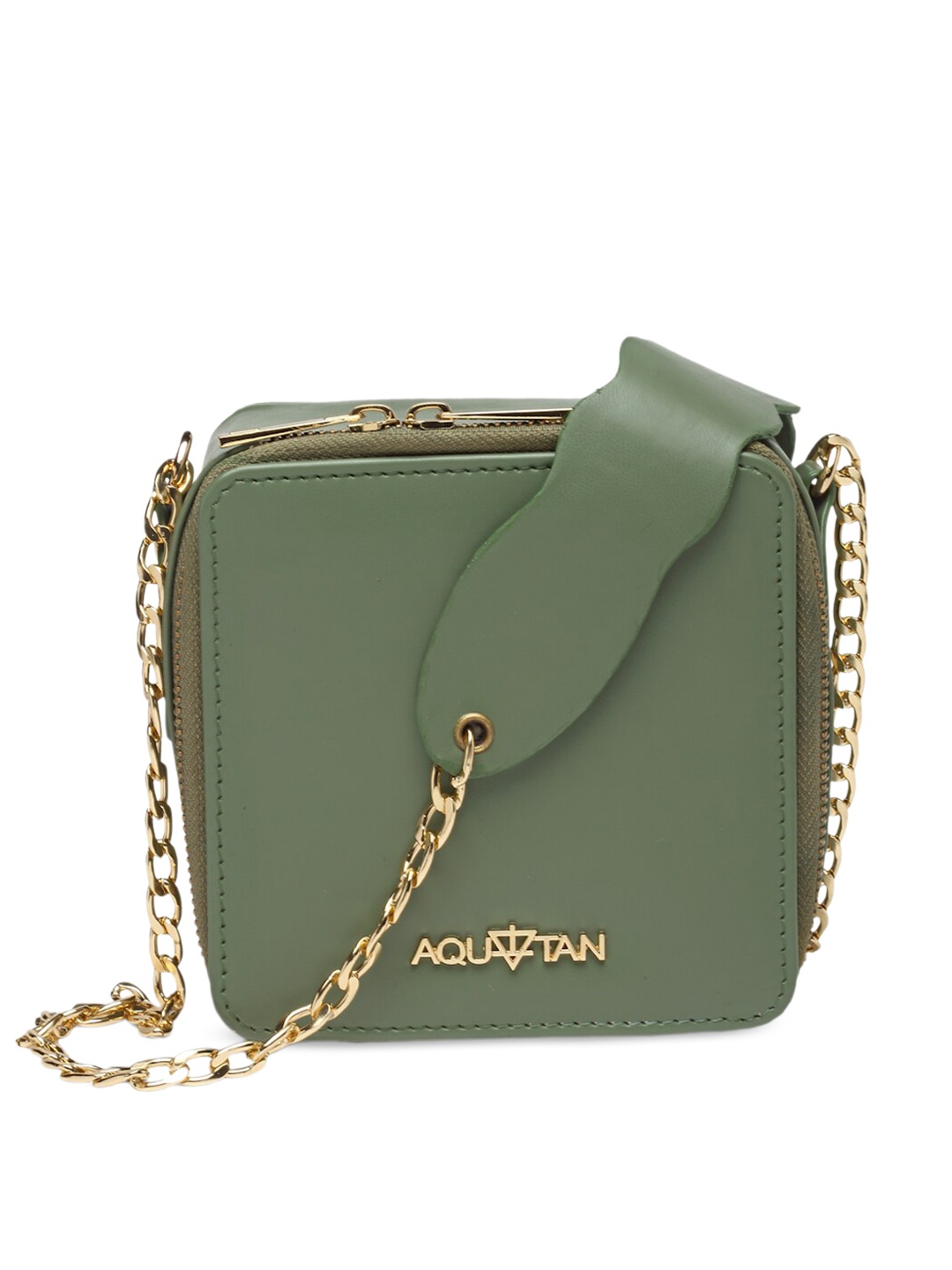 

AQUATAN PU Structured Sling Bag, Olive