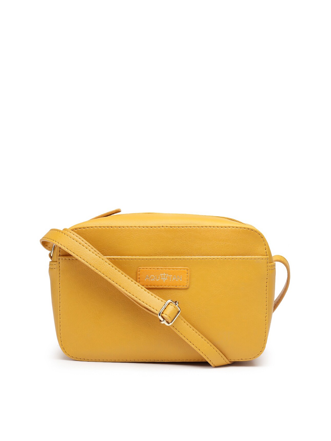 

AQUATAN PU Structured Sling Bag, Mustard