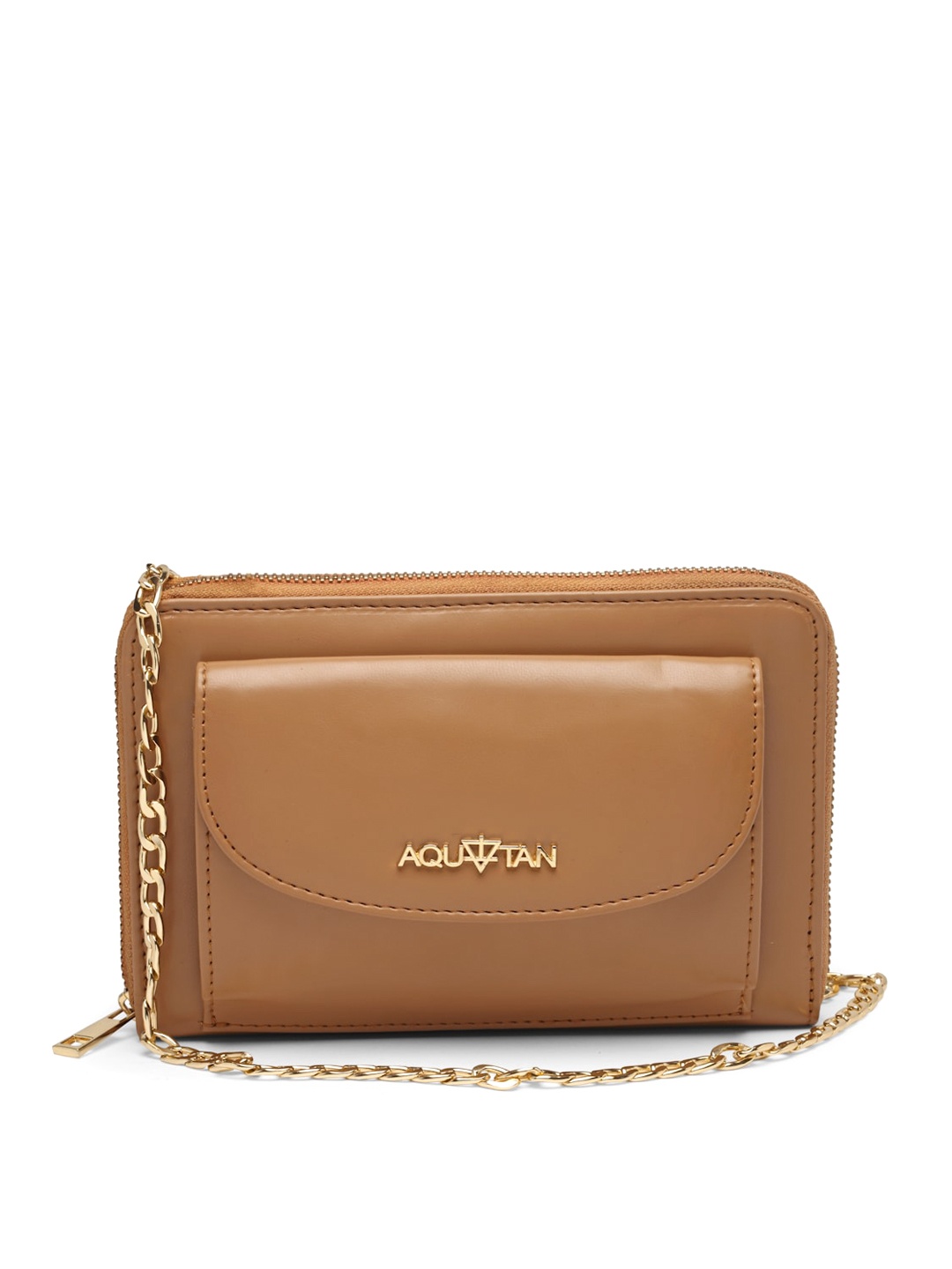 

AQUATAN PU Structured Sling Bag, Tan