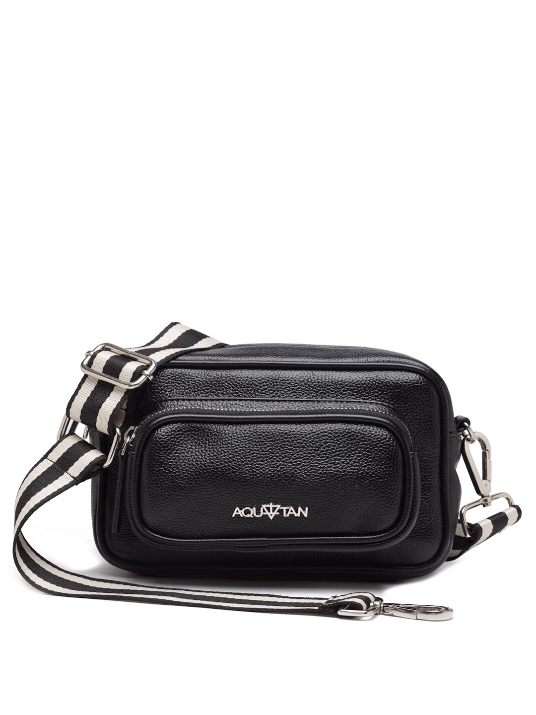 

AQUATAN Structured Crossbody Sling Bag, Black