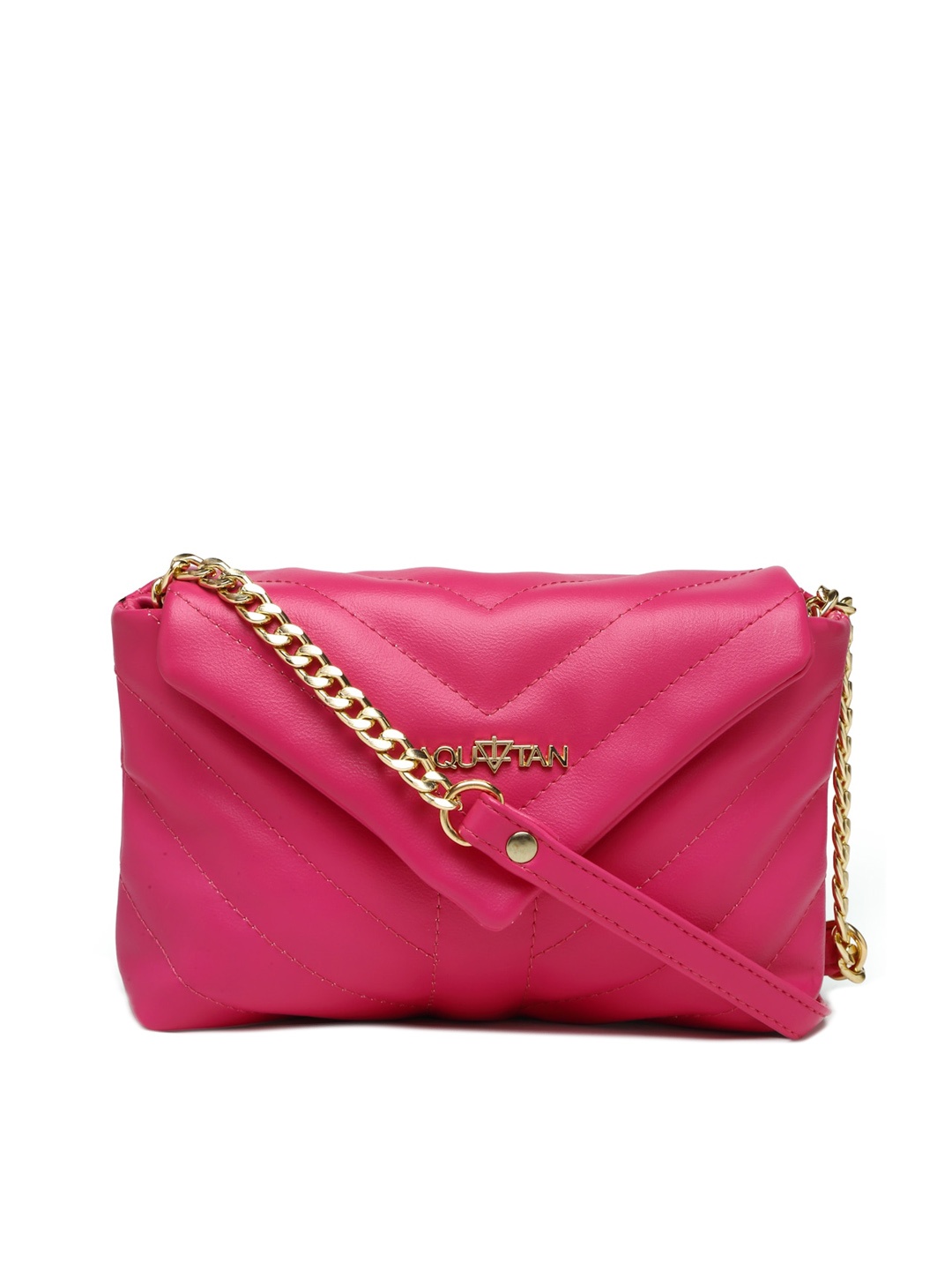 

AQUATAN Pu Structured Envelope Shaped Sling Bag with Quilted, Green