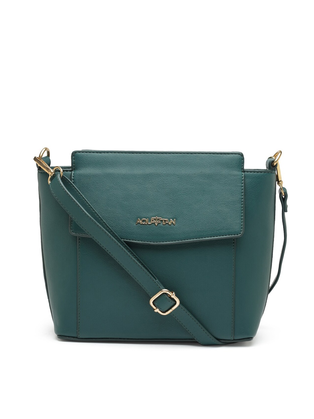 

AQUATAN PU Structured Crossbody Sling Bag, Green