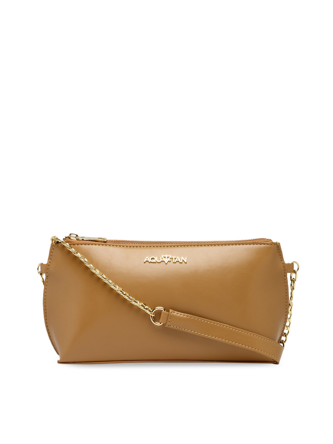 

AQUATAN PU Structured Sling Bag, Tan