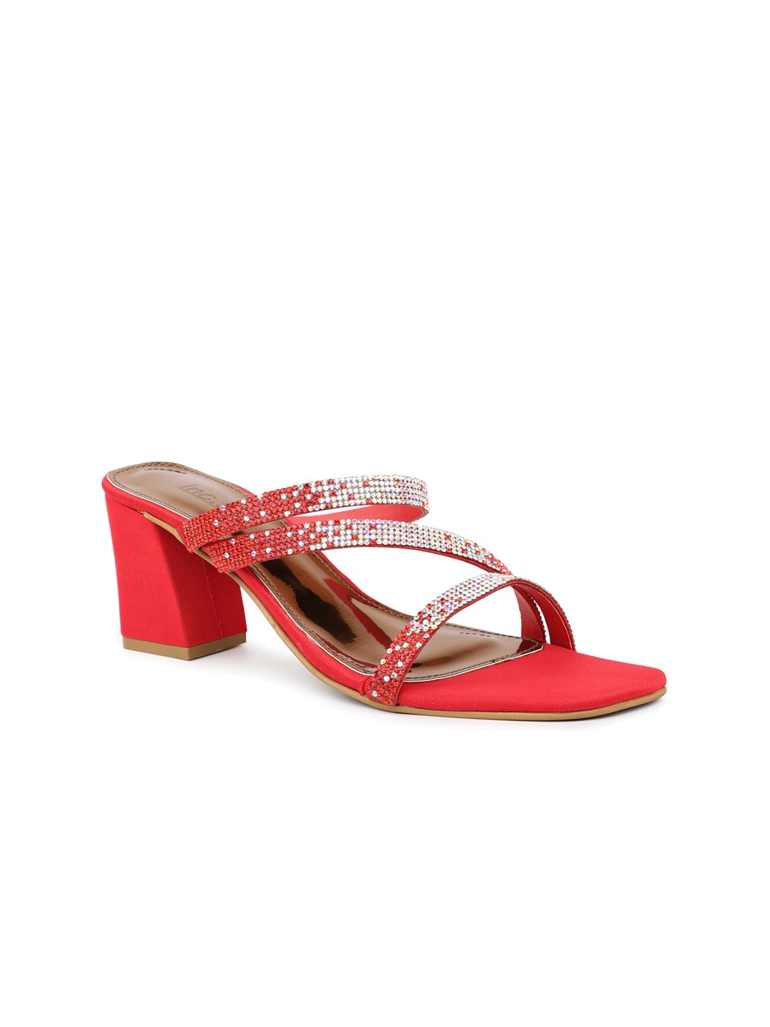 

Inc 5 Embellished Block Heels, Red