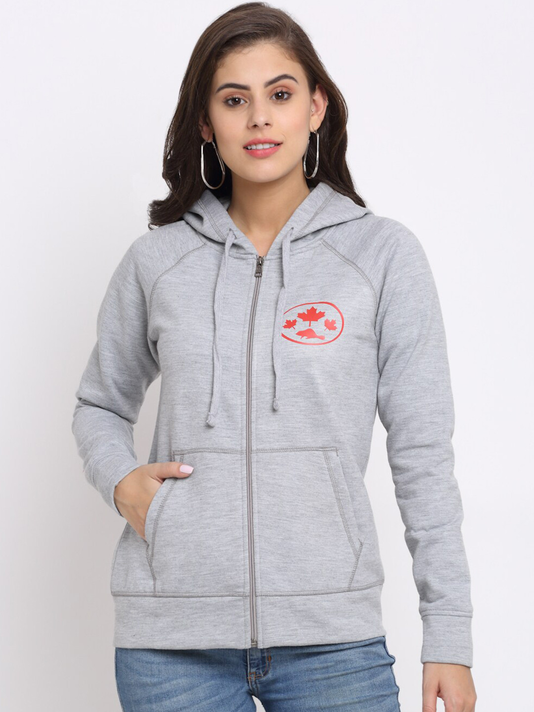 

Rute Women Hooded Fleece Sweatshirt, Grey