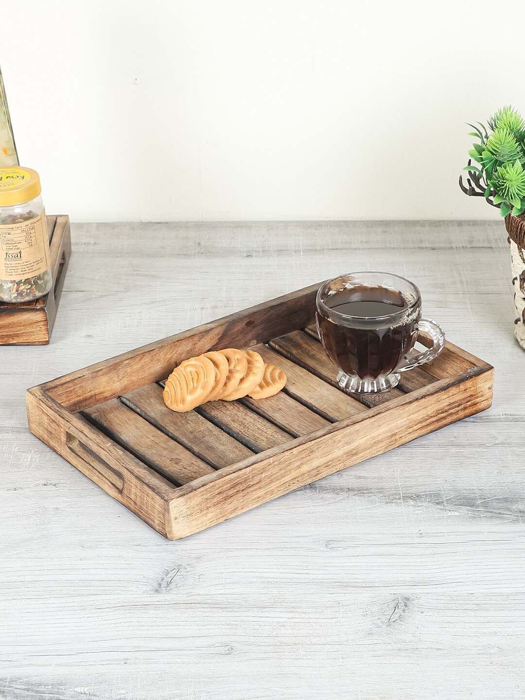 

CDI Brown Rectangular Wooden Trays