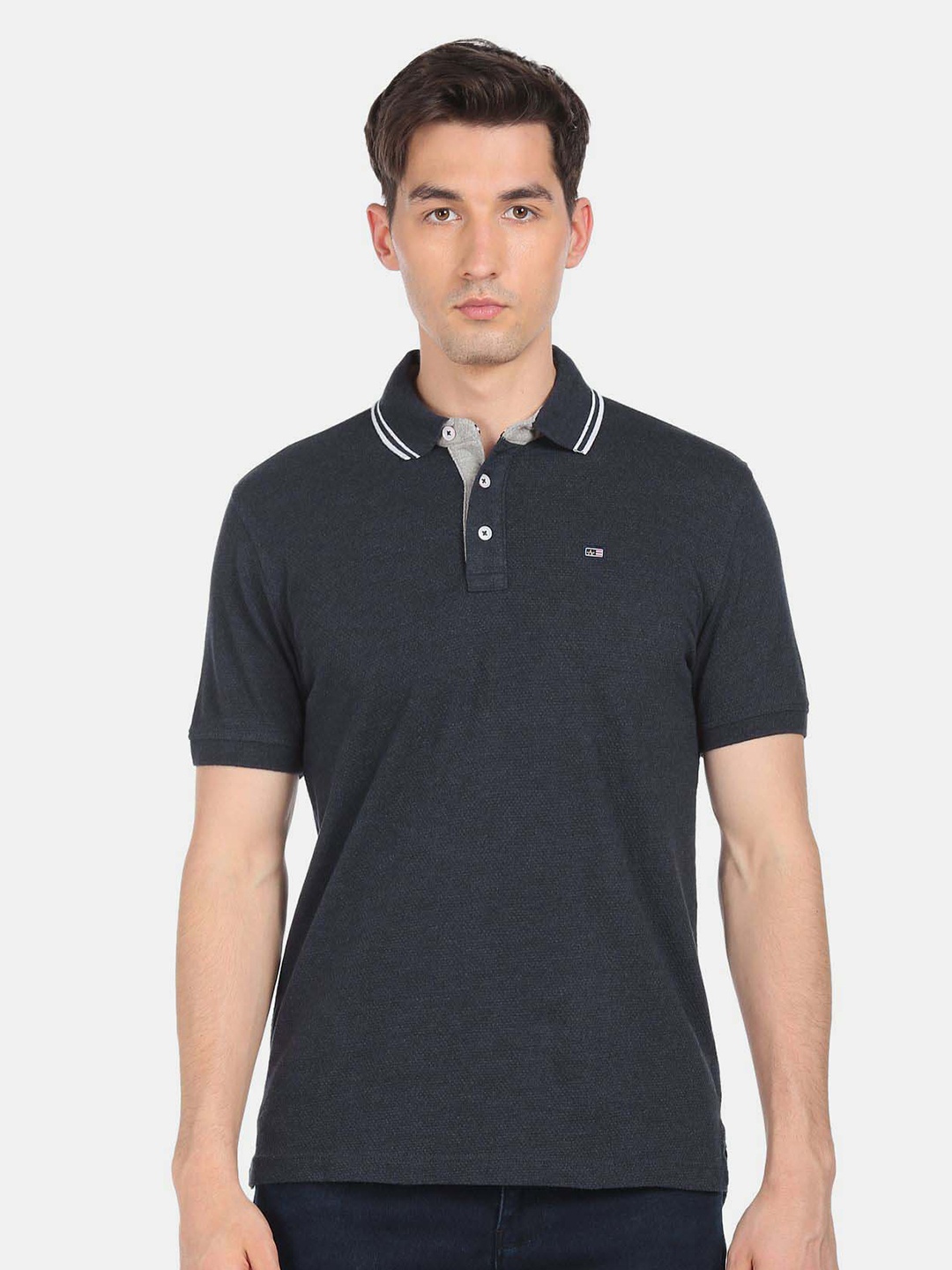 

Arrow Polo Collar T-shirt, Blue