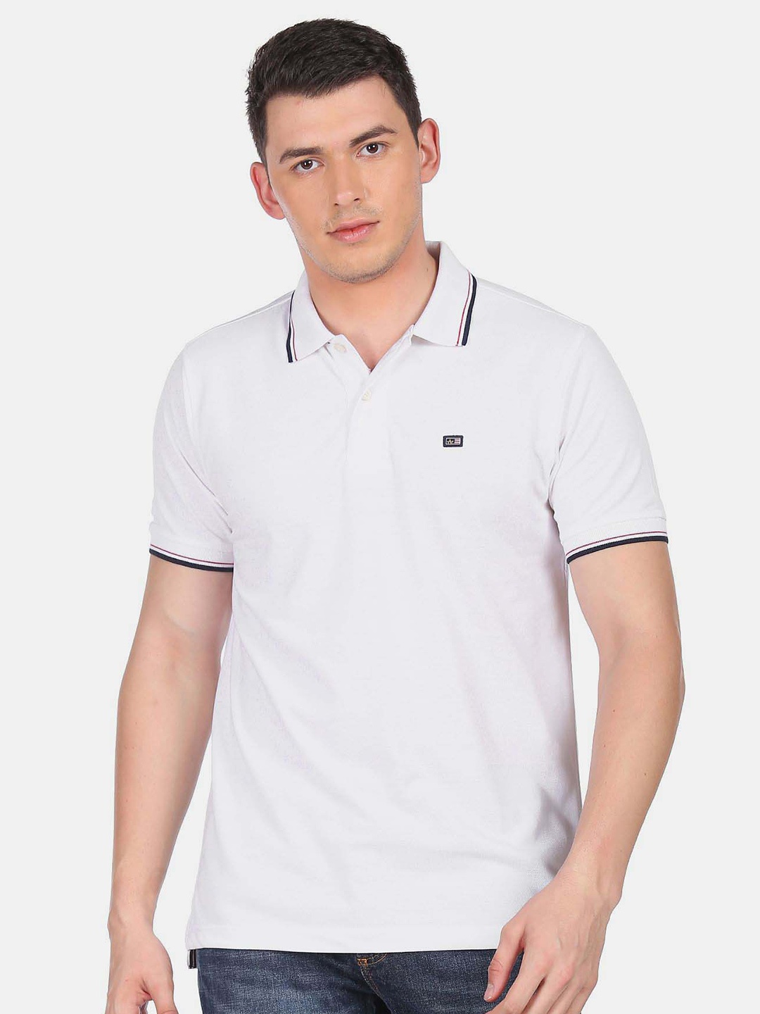

Arrow Sport Polo Collar Regular Fit T-shirt, White