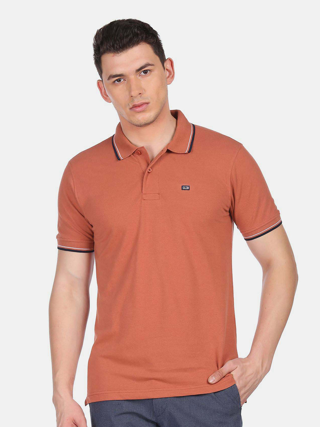 

Arrow Sport Men Polo Collar T-shirt, Brown