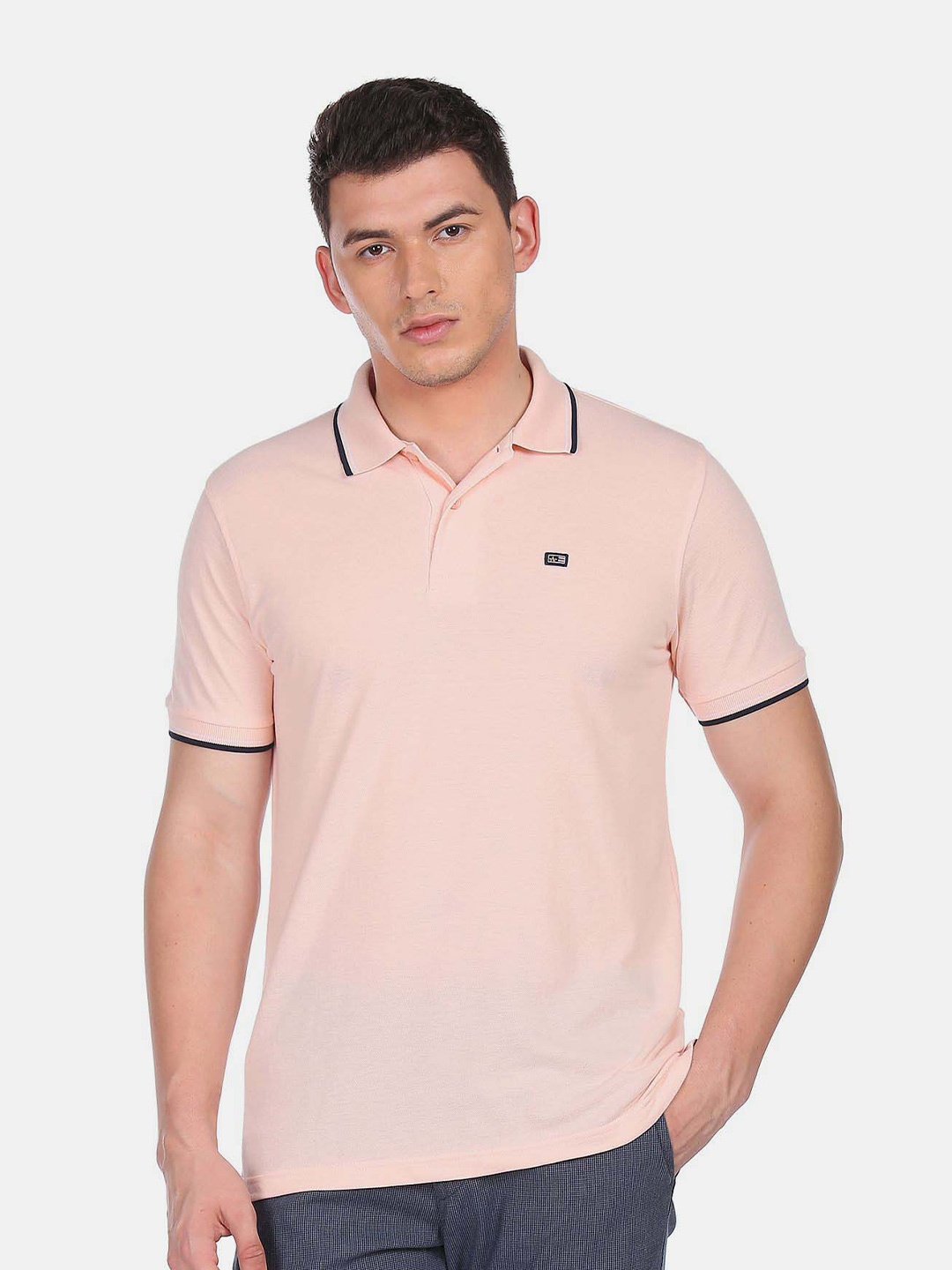 

Arrow Sport Men Polo Collar T-shirt, Pink