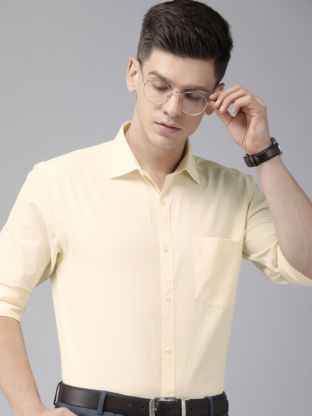 

Park Avenue Slim Fit Formal Shirt, Yellow