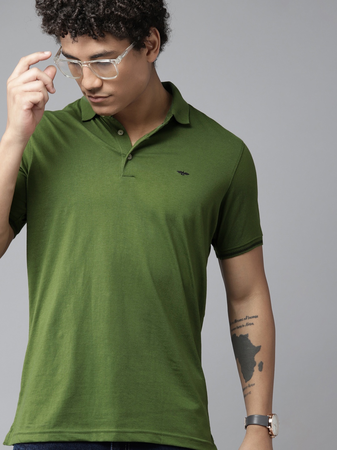 

Park Avenue Polo Collar Slim Fit T-shirt, Olive