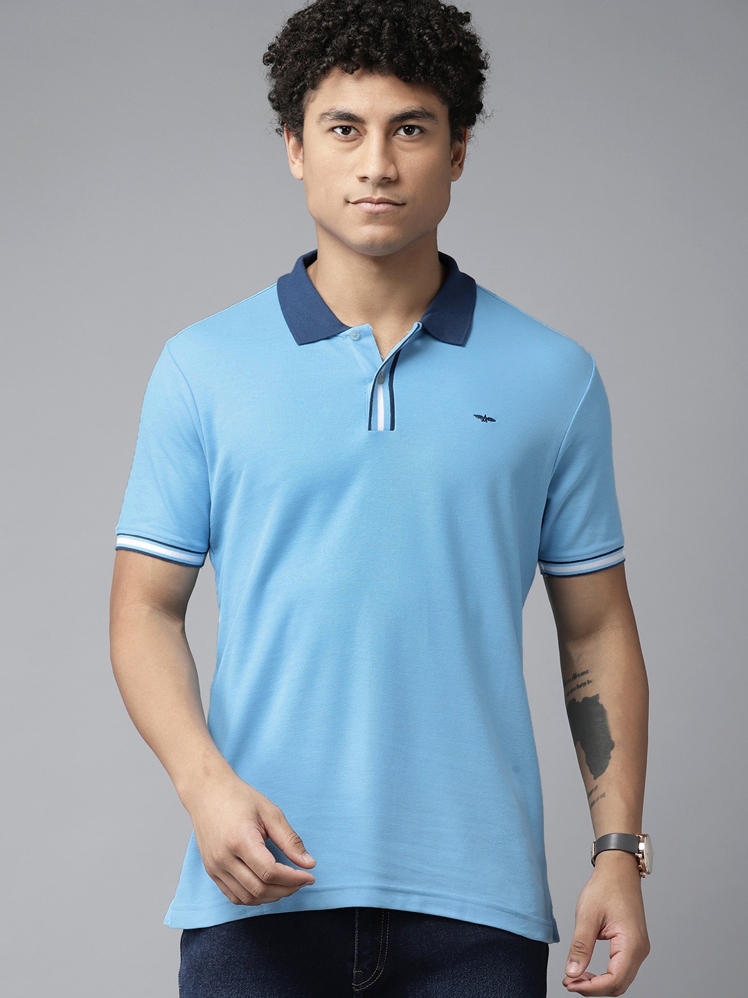 

Park Avenue Polo Collar Slim Fit T-shirt, Blue