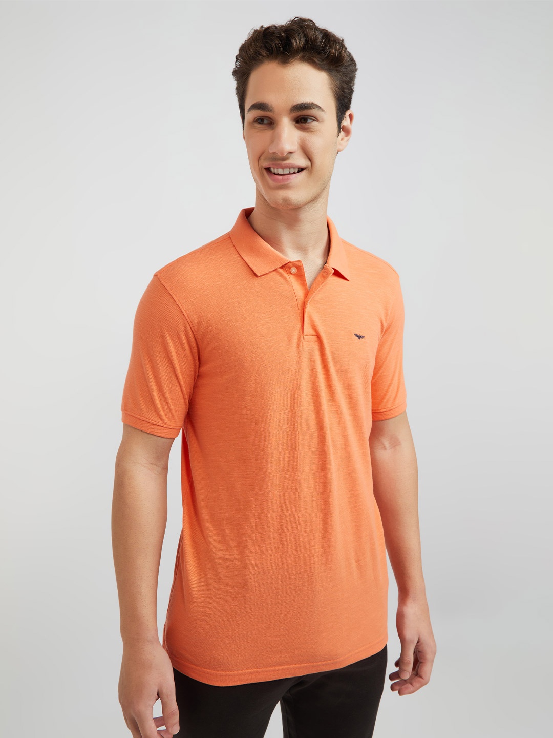 

Park Avenue Polo Collar Slim Fit T-shirt, Peach