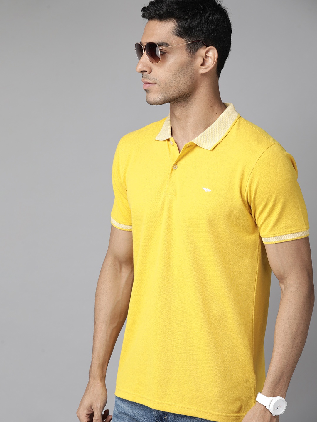 

Park Avenue Polo Collar Slim Fit T-shirt, Yellow