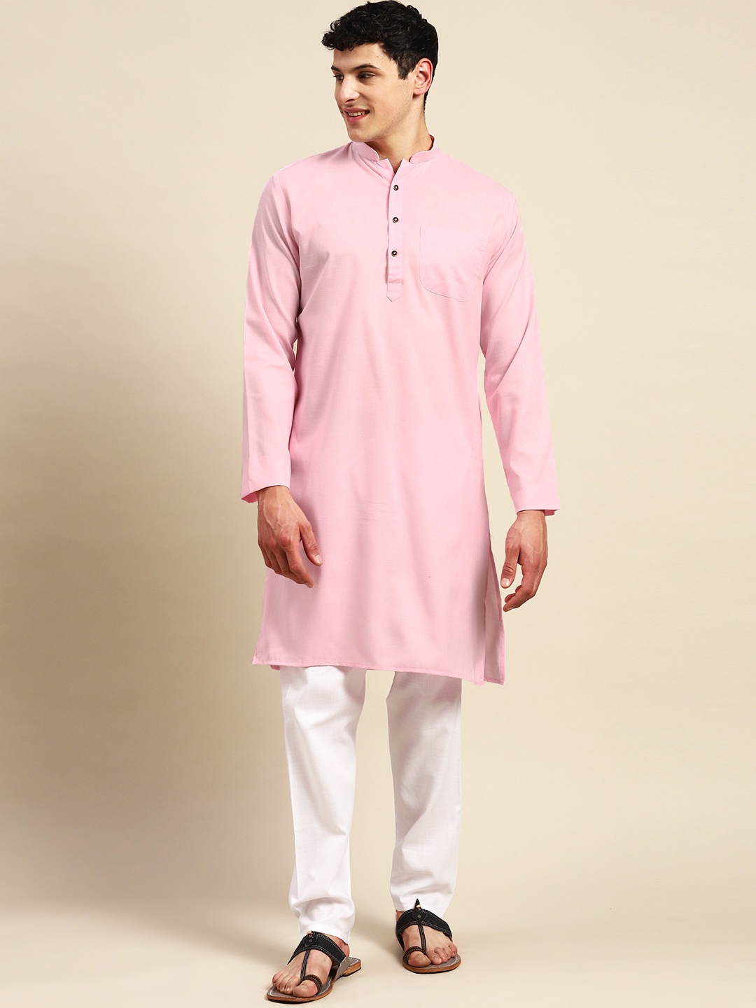 

Molly & Michel Pure Cotton Kurta with Pyjamas, Pink