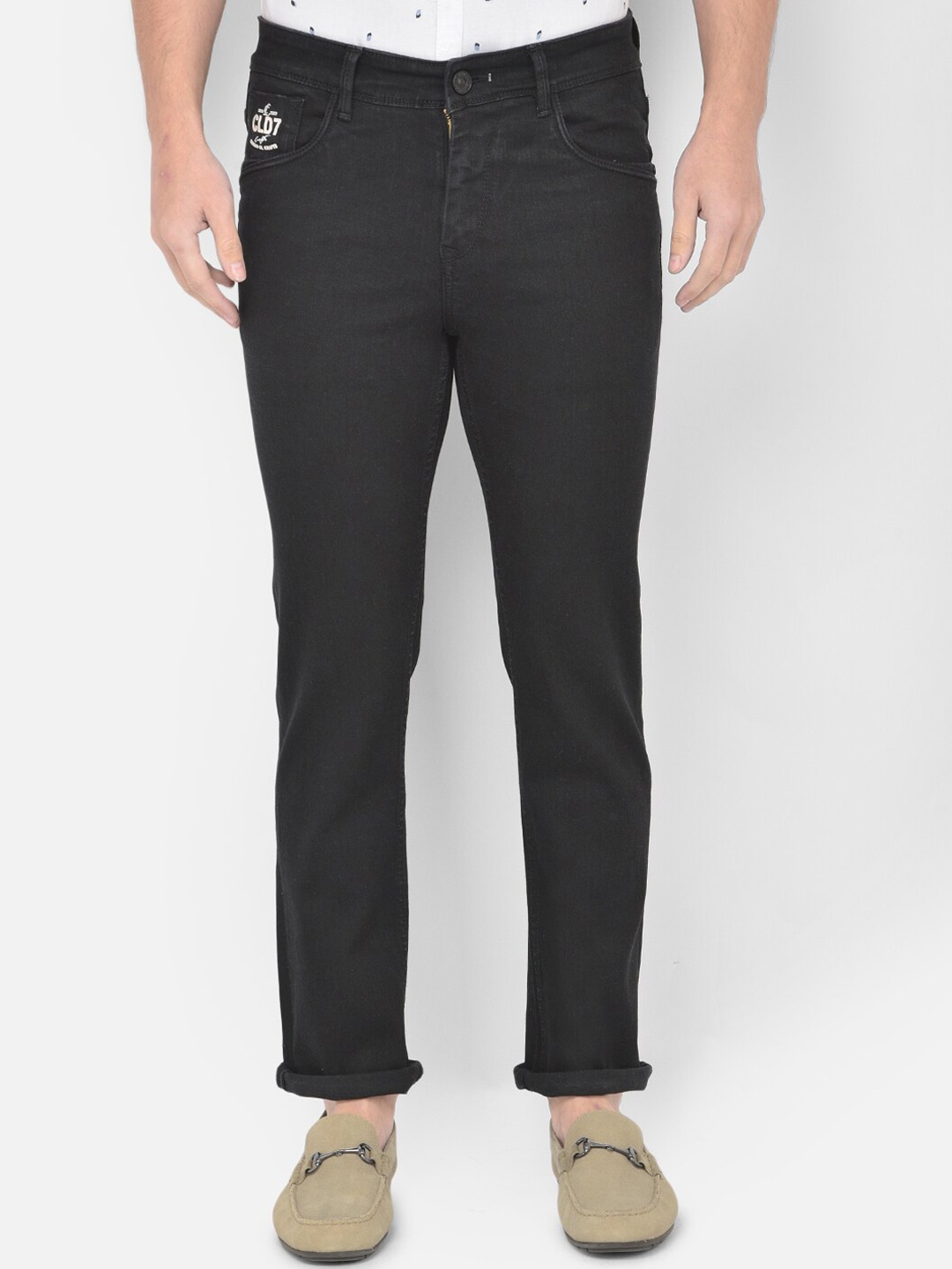 

Canary London Men Smart Straight Fit Stretchable Jeans, Black