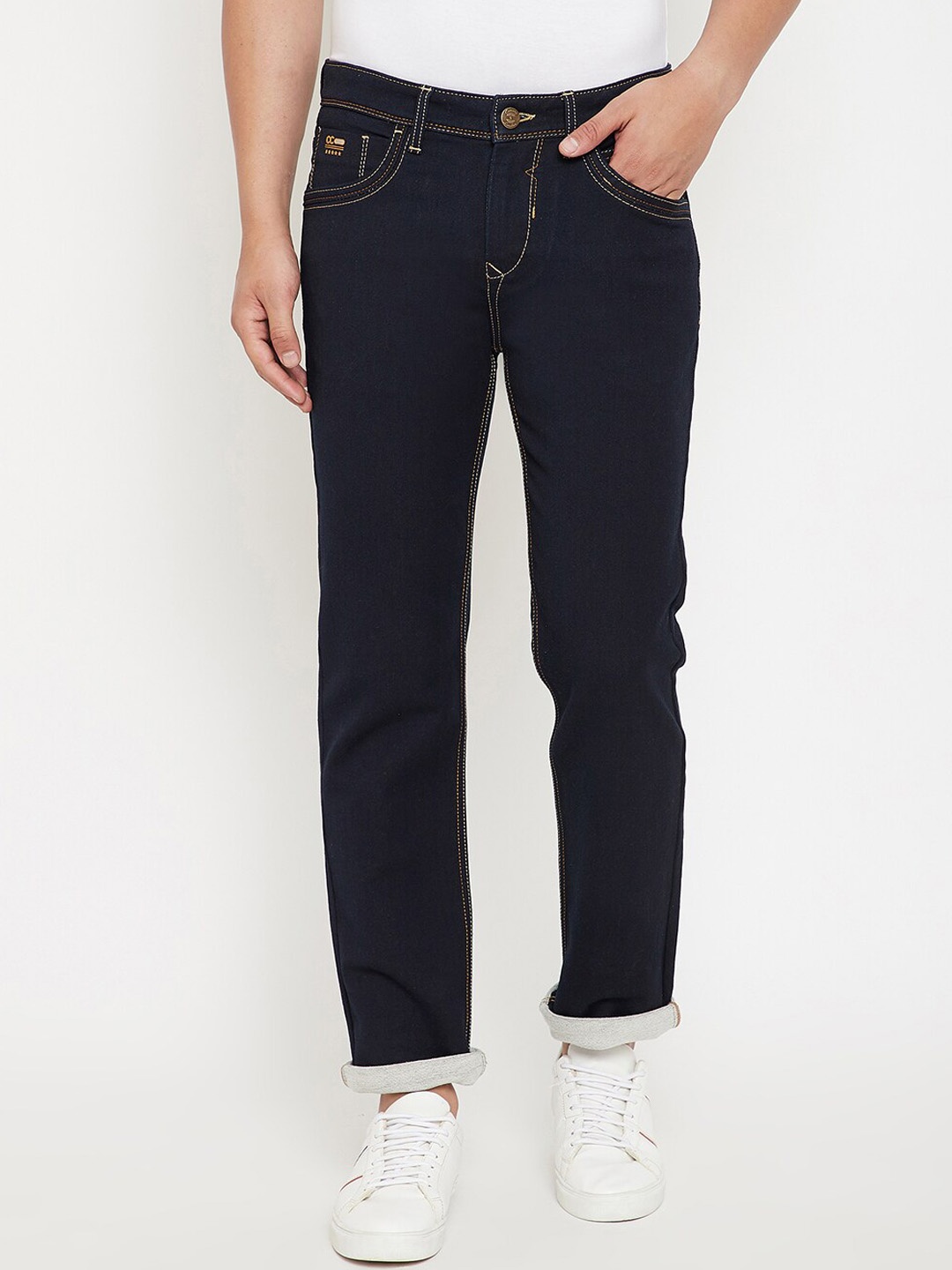 

Canary London Men Smart Straight Fit Stretchable Cotton Jeans, Blue