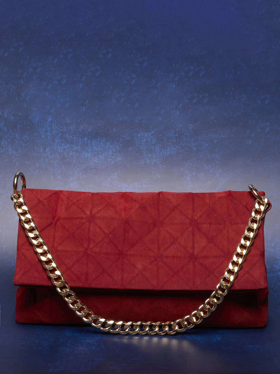 

HAUTE SAUCE by Campus Sutra Textured Structured Sling Bag, Red