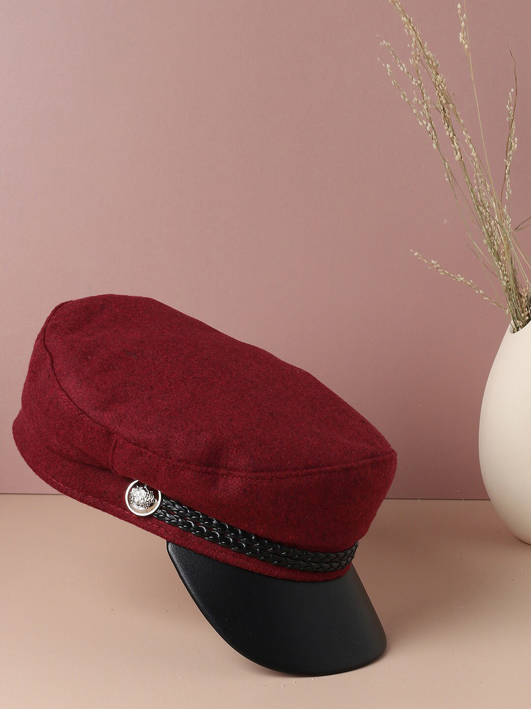 

HAUTE SAUCE by Campus Sutra Women Anti-Sweat Baker Boy Cap, Maroon