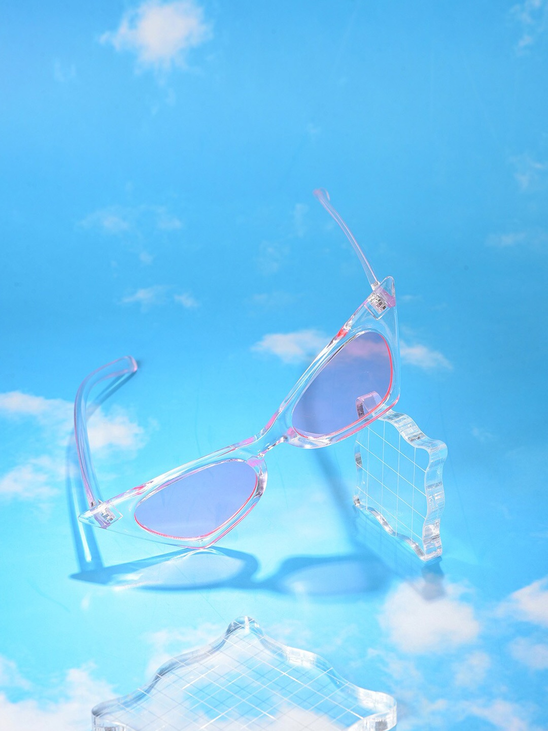 

HAUTE SAUCE by Campus Sutra Women Cateye Sunglasses SUM23_HSSG1125, Pink