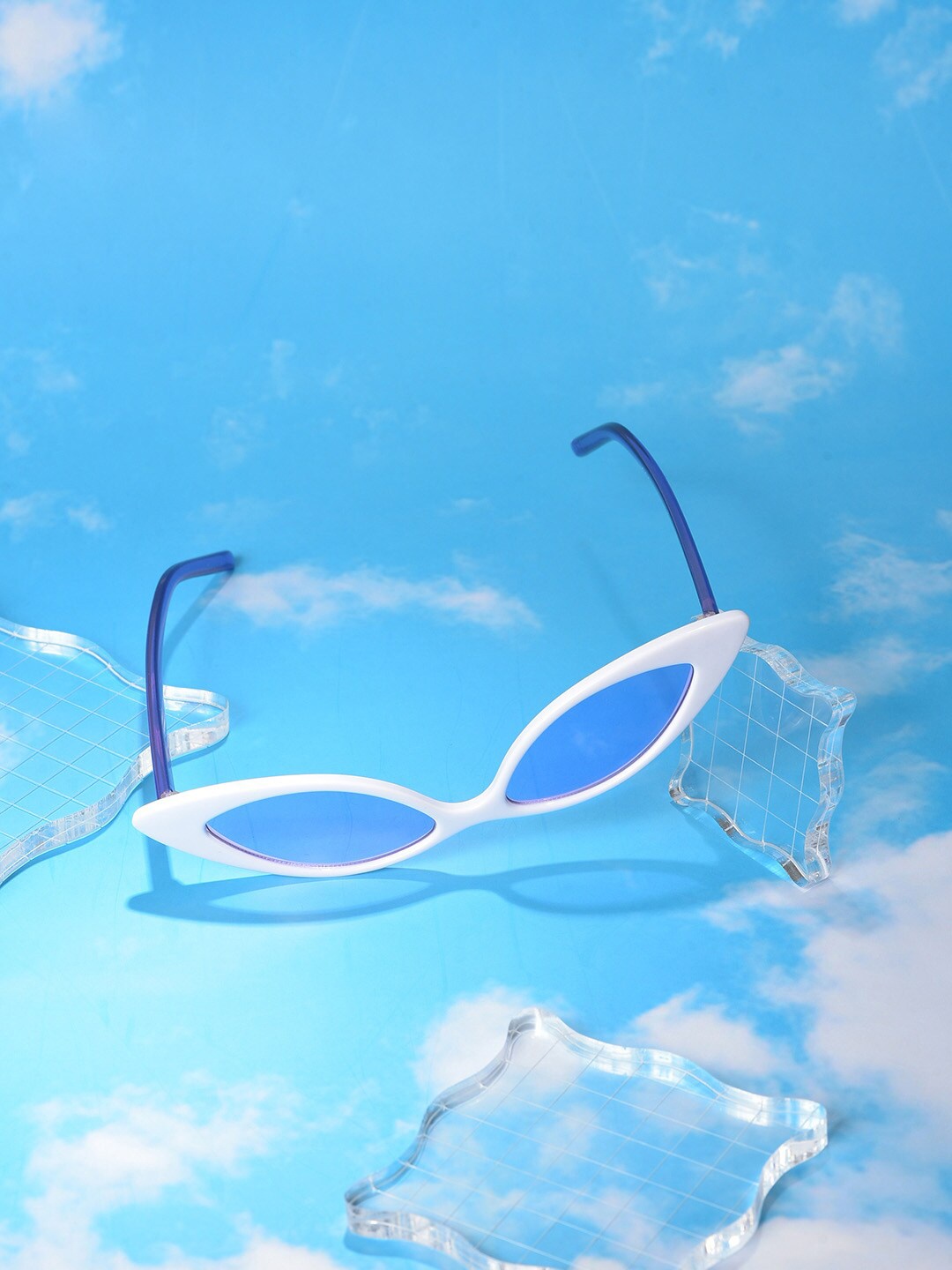 

HAUTE SAUCE by Campus Sutra Women Cateye Sunglasses SUM23_HSSG1089, White