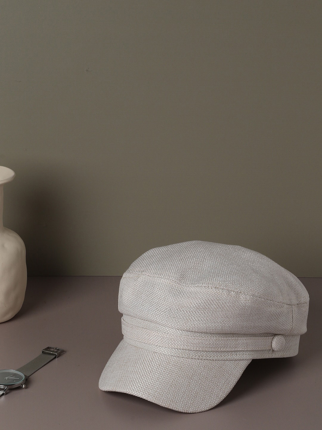 

HAUTE SAUCE by Campus Sutra Women Vintage Anti-Sweat Beret Cap, White