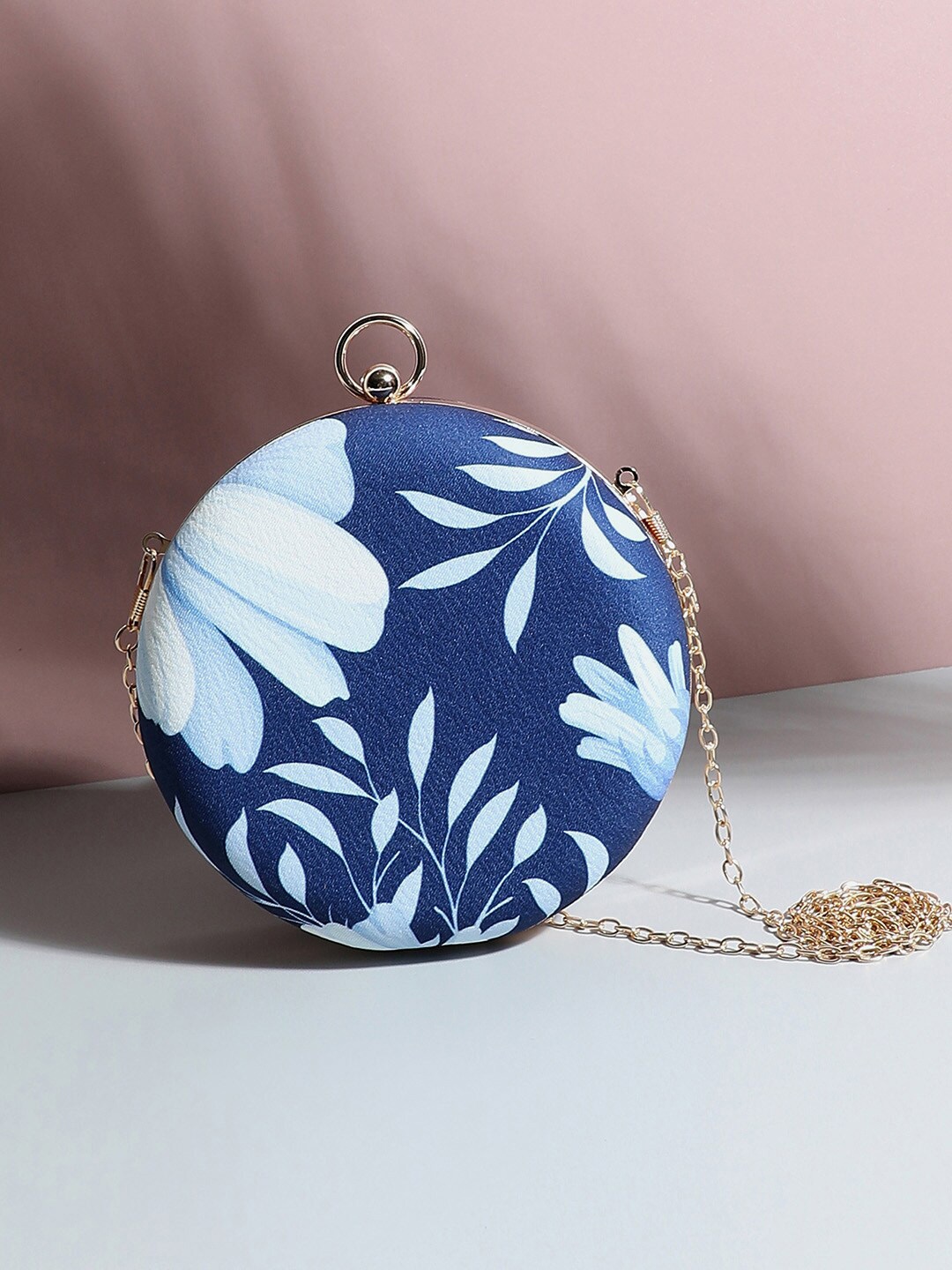 

HAUTE SAUCE by Campus Sutra Floral Printed Clutch, Blue