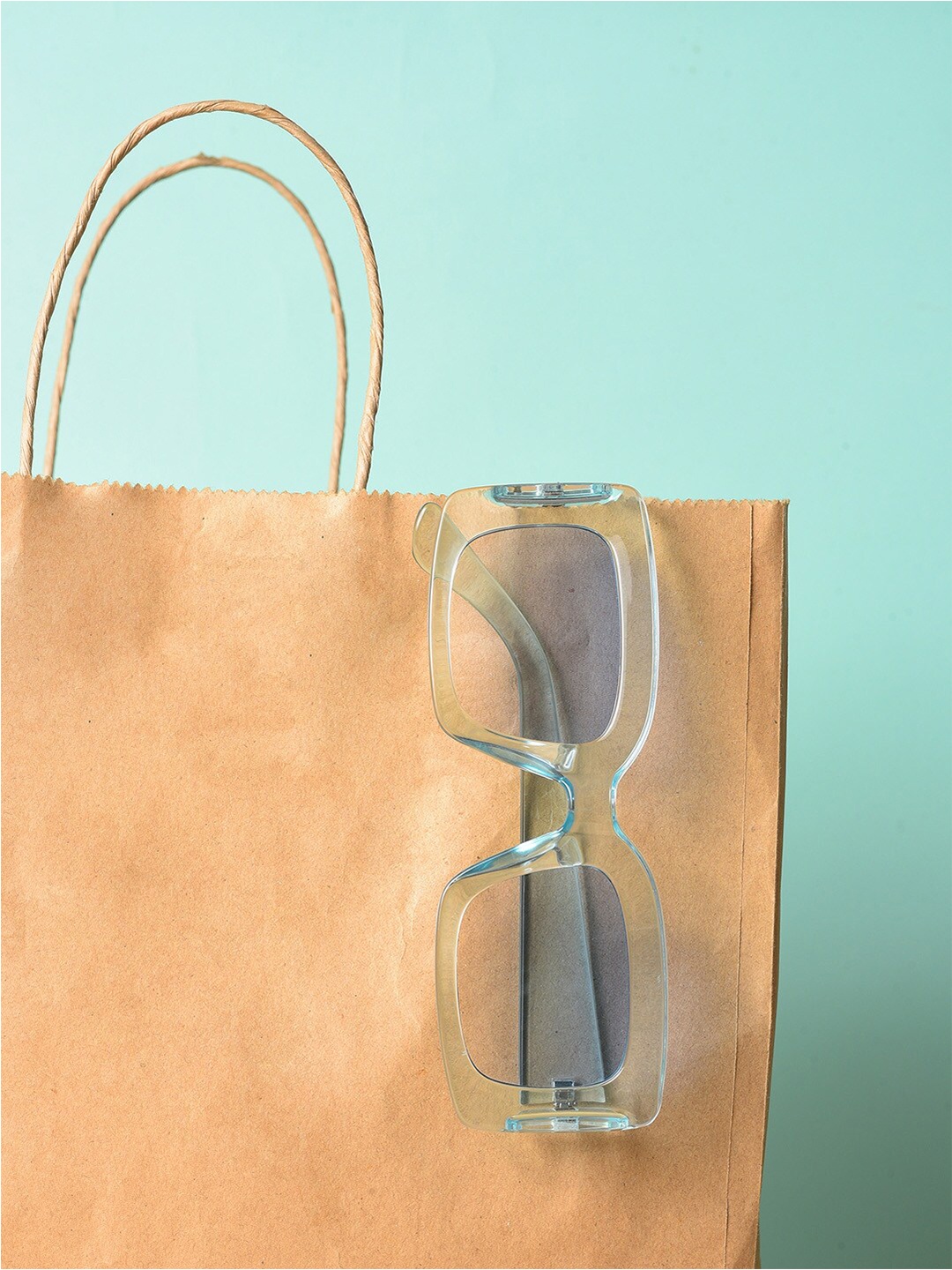 

HAUTE SAUCE by Campus Sutra Women Rectangle Sunglasses with Polarised Lens SUM23_HSSG1094, Blue