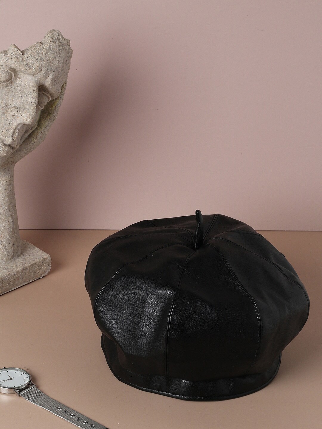 

HAUTE SAUCE by Campus Sutra Anti-Sweat Beret Hat, Black
