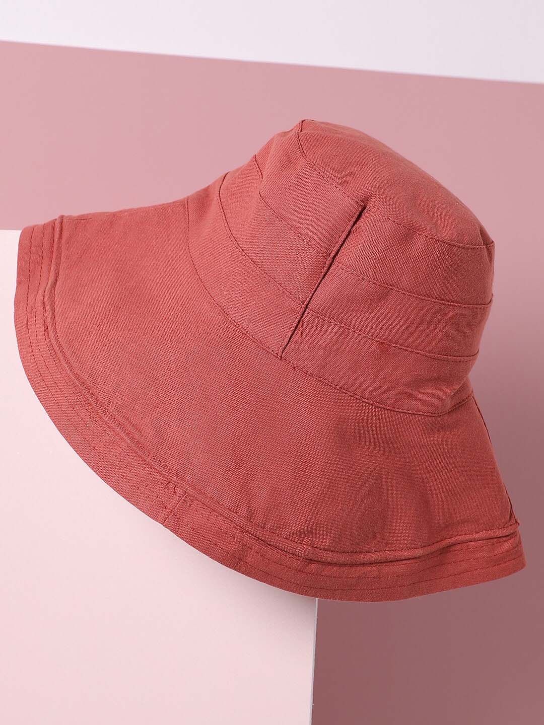 

HAUTE SAUCE by Campus Sutra Women Vintage Anti-Sweat Bucket Hat, Rust