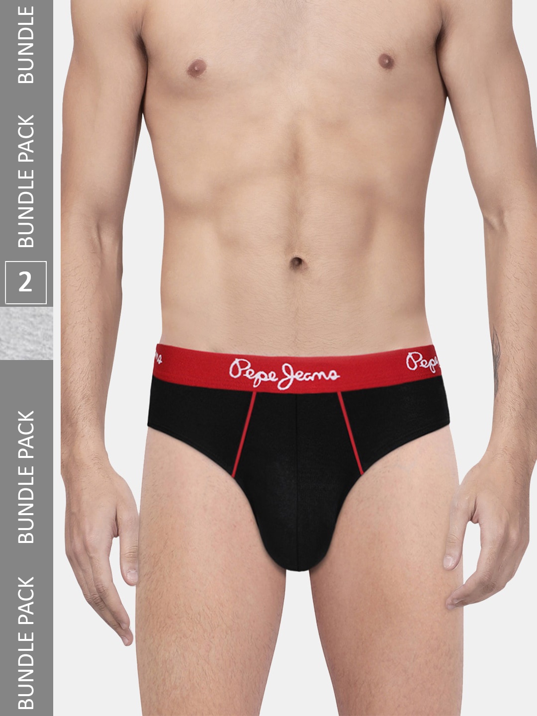 

Pepe Jeans Men Pack Of 4 Anti-Microbial Cotton Basic Briefs, Black