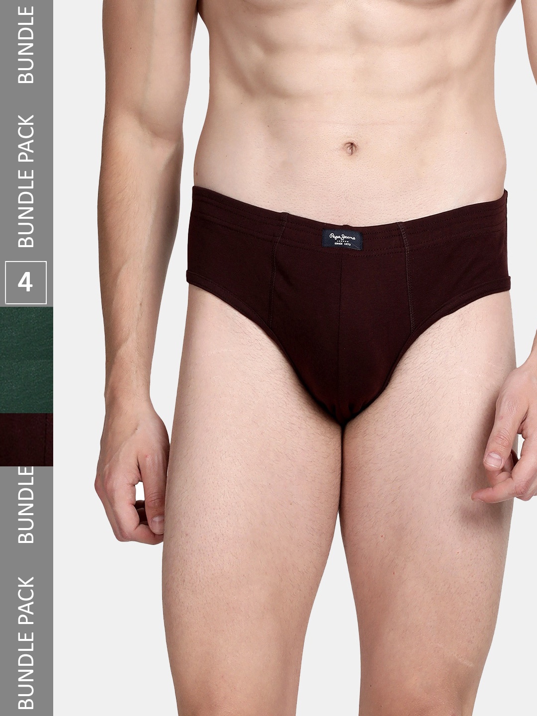 

Pepe Jeans Men Pack Of 4 Anti-Microbial Cotton Basic Briefs, Burgundy