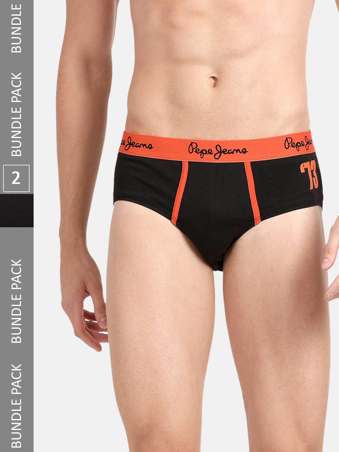 

Pepe Jeans Men Pack Of 2 Anti-Microbial Basic Briefs, Black