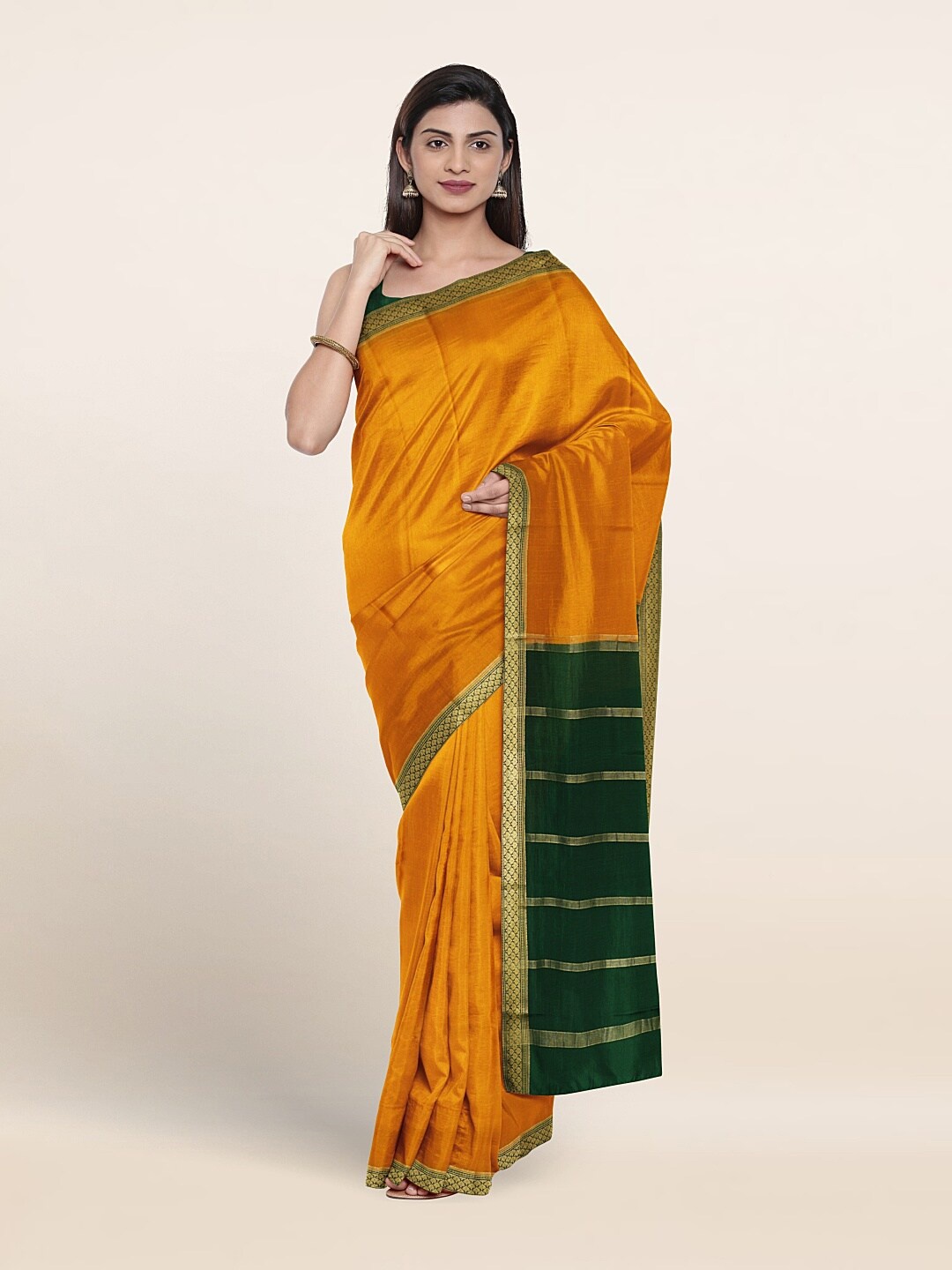 

Pothys Woven Design Zari Pure Silk Saree, Yellow