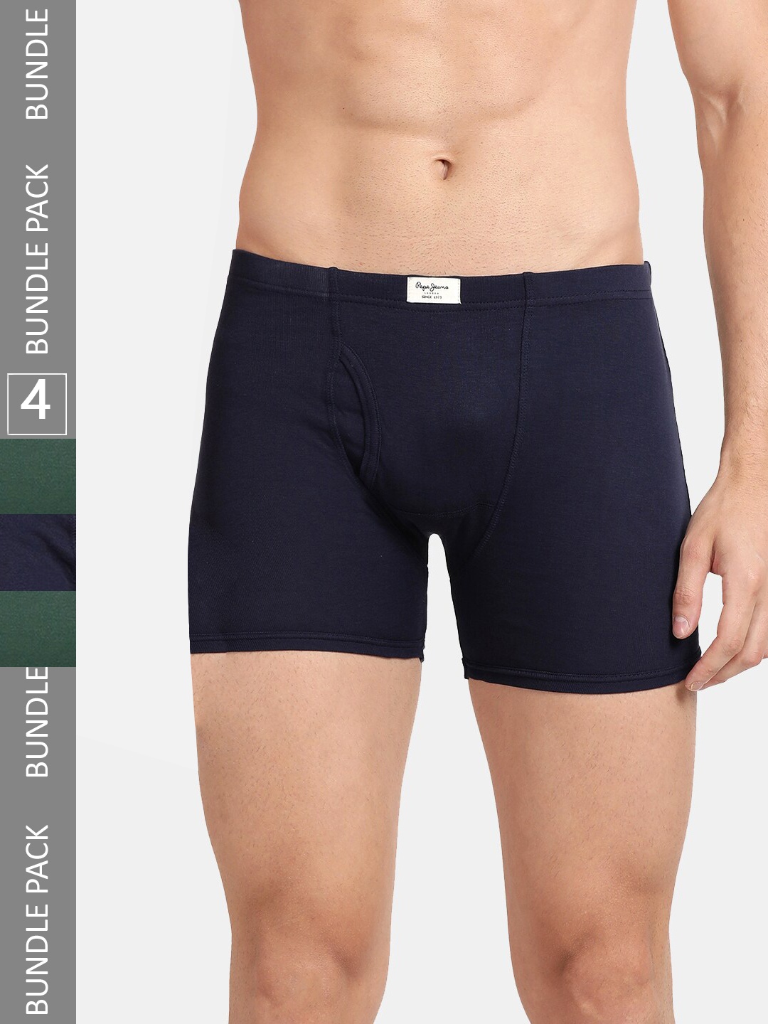 

Pepe Jeans Men Pack Of 4 Cotton Trunks CLT01-TRUE BLUE
