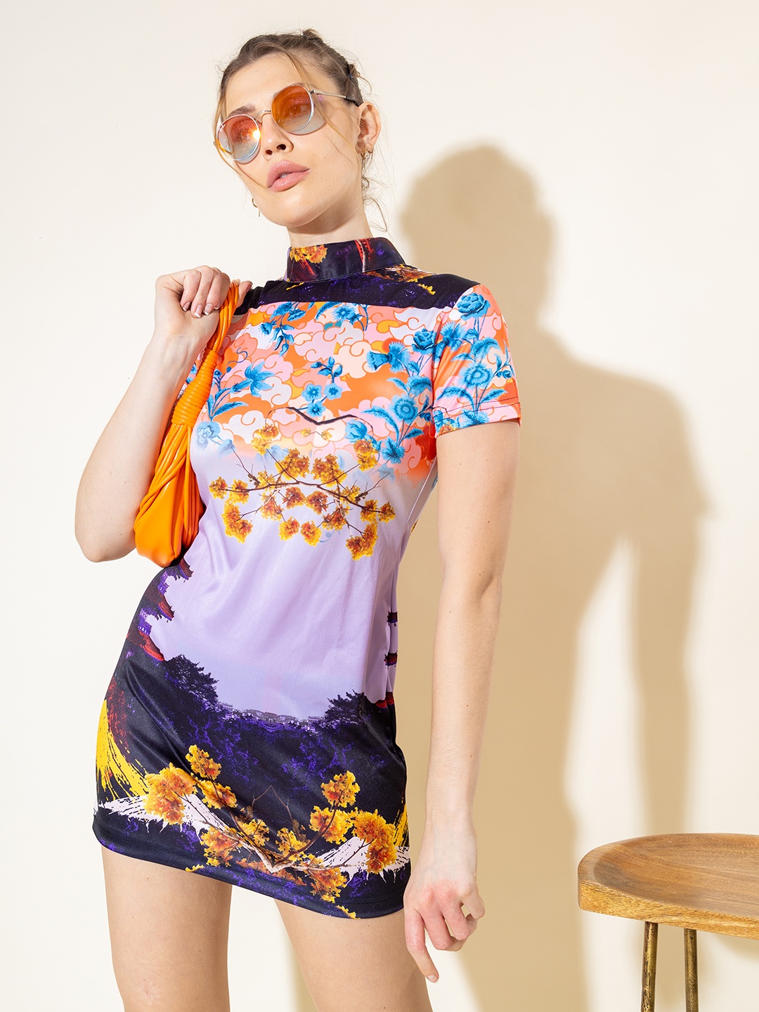 

Stylecast X Hersheinbox Print Sheath Mini Dress, Purple