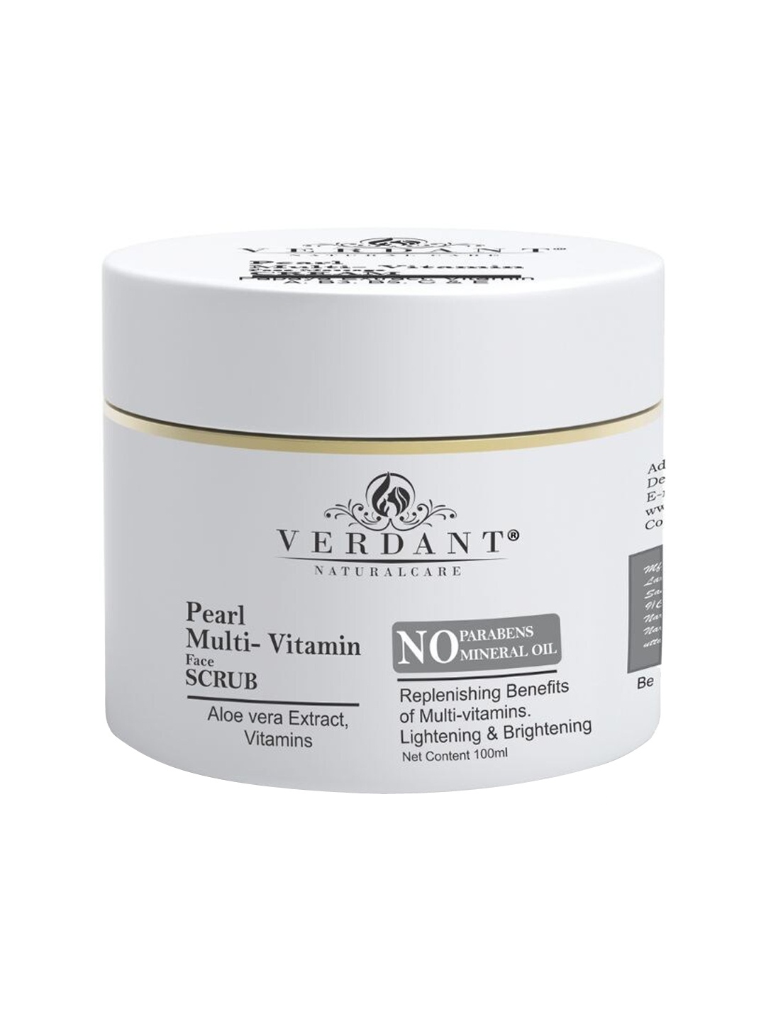 

Verdant Natural Multi-Vitamin Pearl Face Scrub 100 g, White