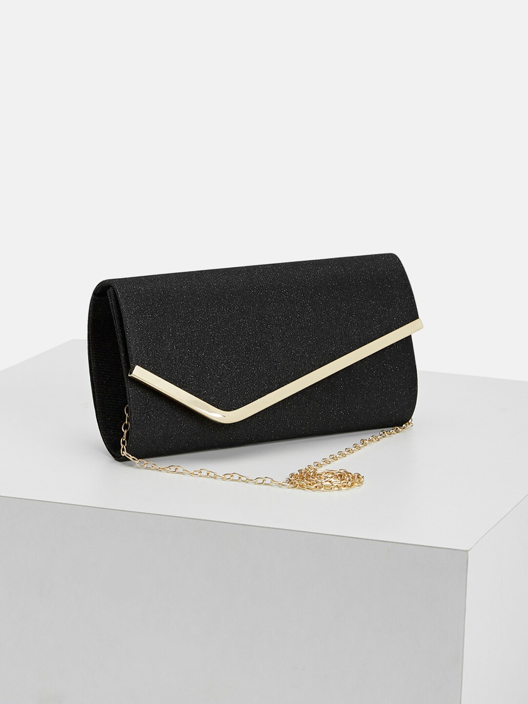 

Forever Glam by Pantaloons Embellished Box Clutch, Black