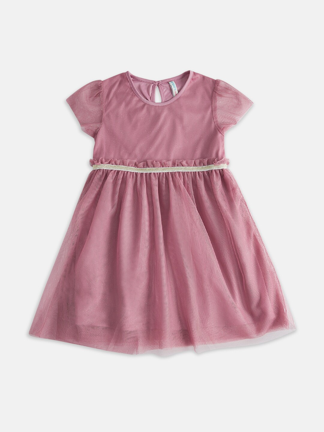 

Pantaloons Junior Girls Round Neck Fit & Flare dress, Lavender