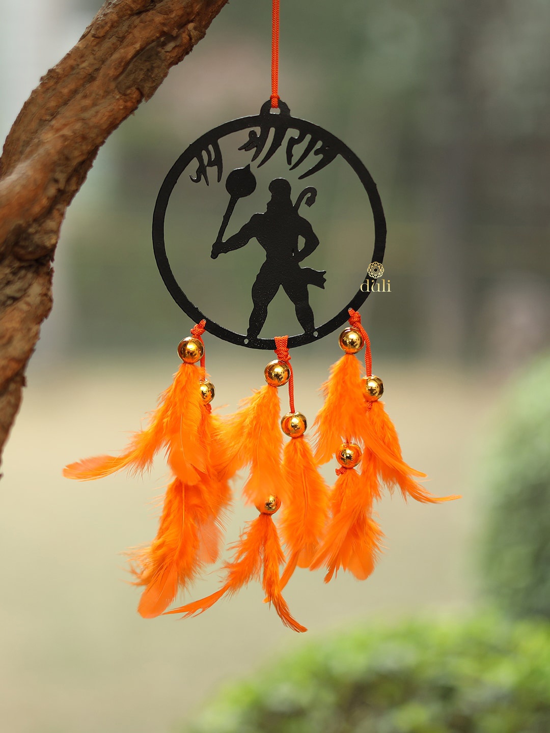 

DULI Hanumanji Dreamcatcher Car Hanging, Orange