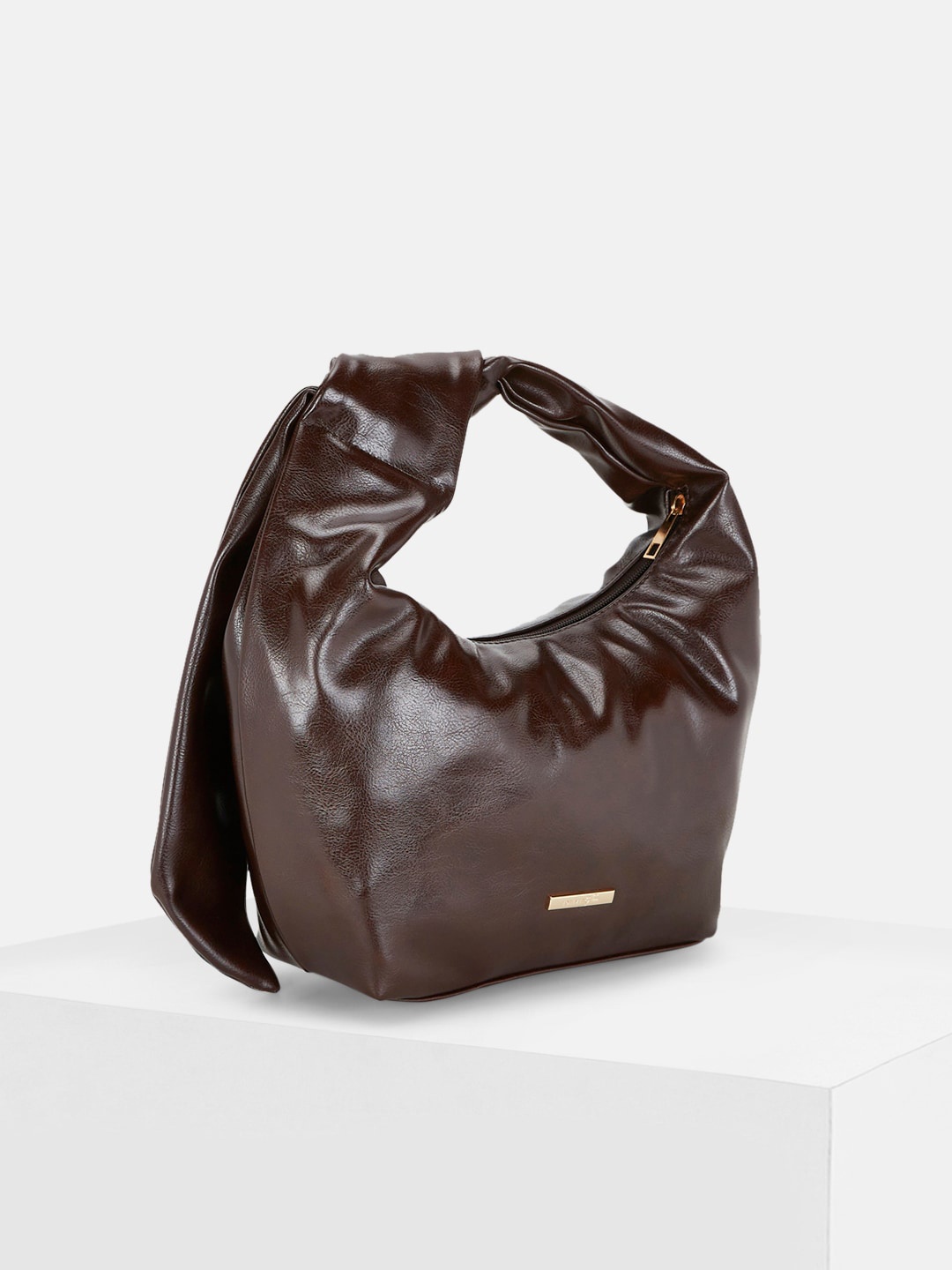 

Forever Glam by Pantaloons One Handle Half Moon Hobo Bag, Brown