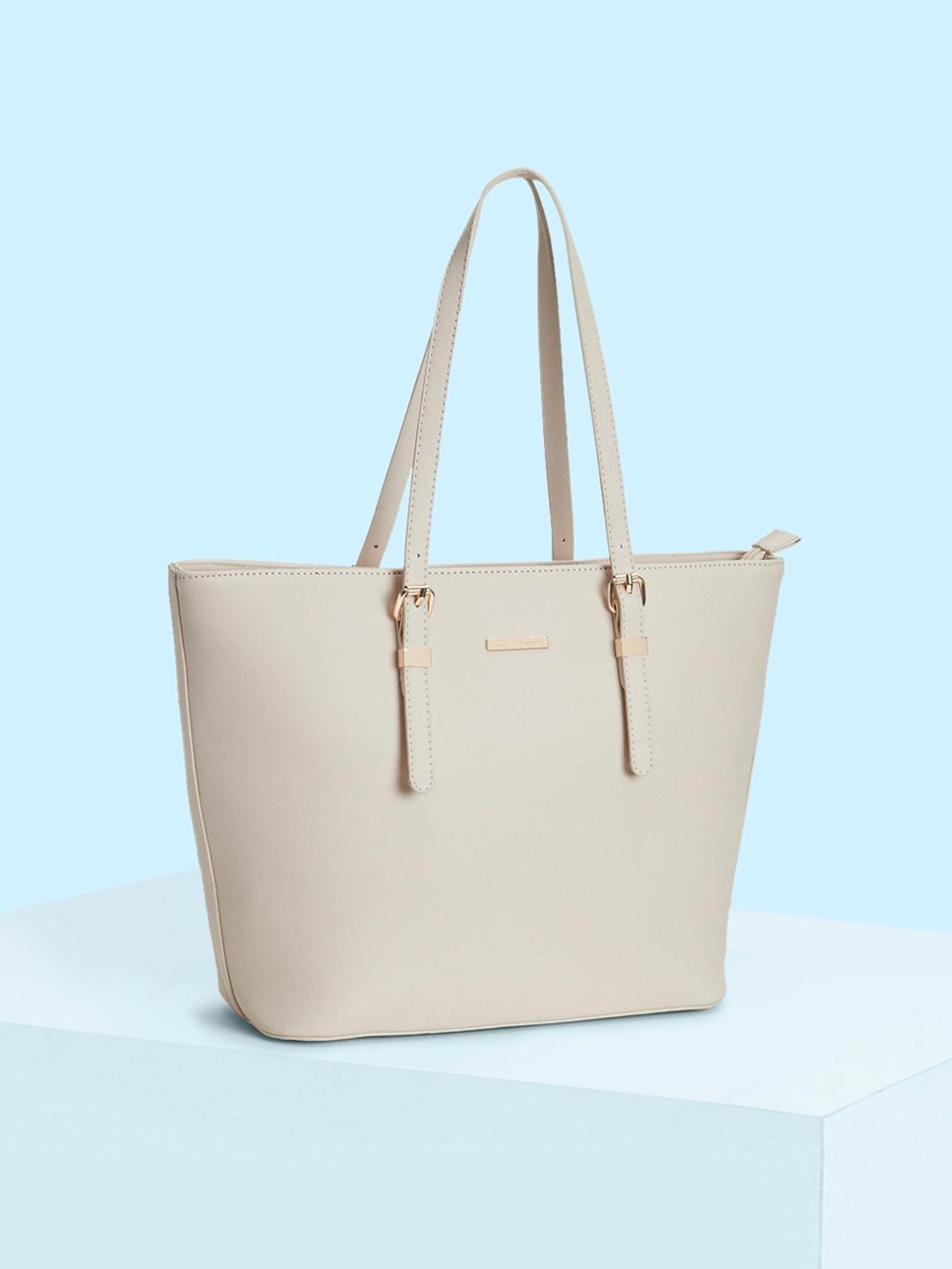 

Forever Glam by Pantaloons PU Oversized Shopper Shoulder Bag, Off white