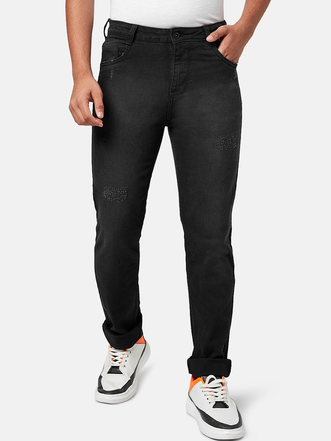 

Coolsters by Pantaloons Boys Mid-Rise Tapered Fit Low Distress Jeans, Black