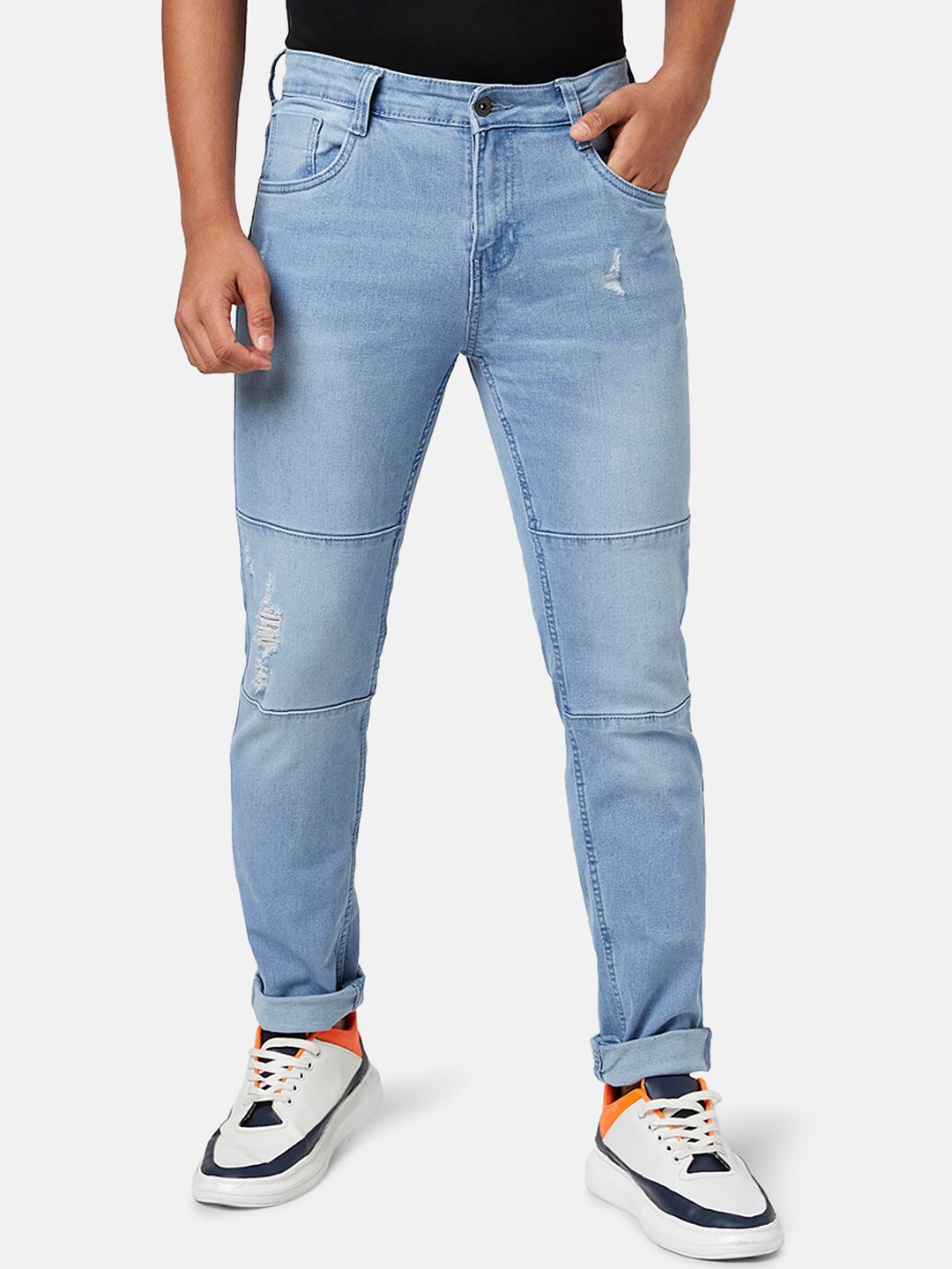 

Coolsters by Pantaloons Boys Tapered Fit Mildly Distressed Heavy Fade Jeans, Blue