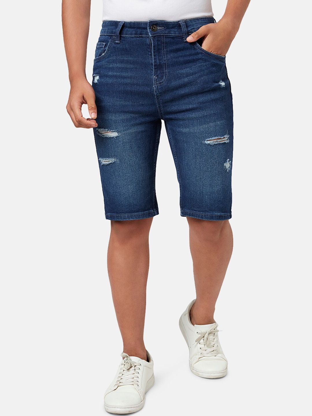 

Coolsters by Pantaloons Boys Cotton Denim Shorts, Blue
