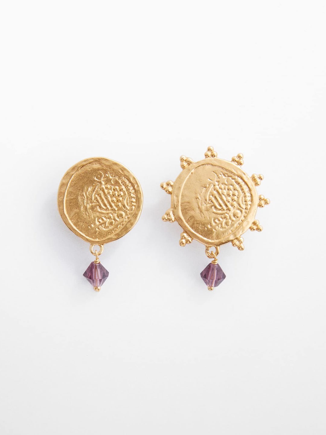 

MANGO Circular Studs Earrings, Gold